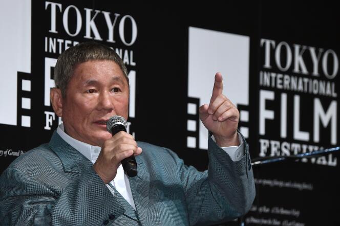 Le cinéaste japonais Takeshi Kitano lors du Tokyo International Film Festival en octobre 2014.