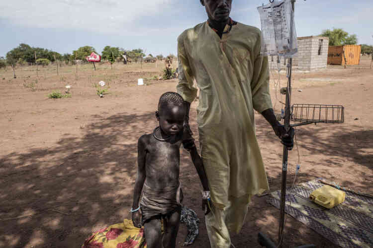 Un père et son fils, atteint de choléra, près de Dor.