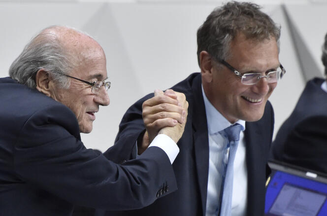 Sepp Blatter and Jérôme Valcke, May 29, 2015.