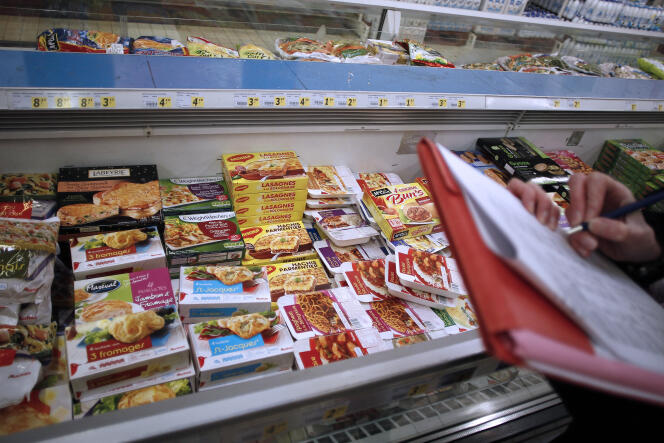 Les produits surgelés contenant des produits carnés sont soupçonnés, en janvier 2013.