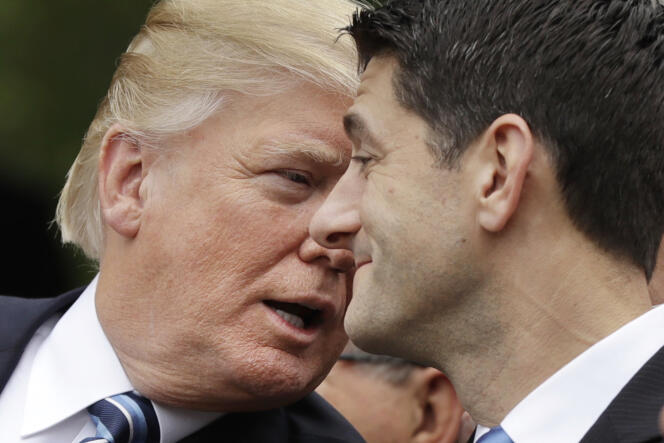 Donald Trump et le président républicain de la Chambre des représentants, Paul Ryan, le 16 août.