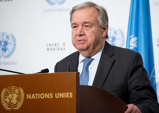 Le secrétaire général des Nations unies, Antonio Guterres, le 7 juillet.