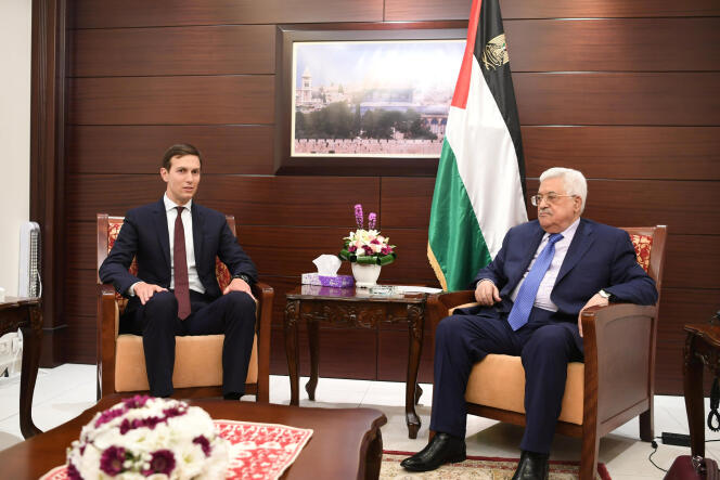 Jared Kushner et Mahmoud Abbas à Ramallah, le 24 août.