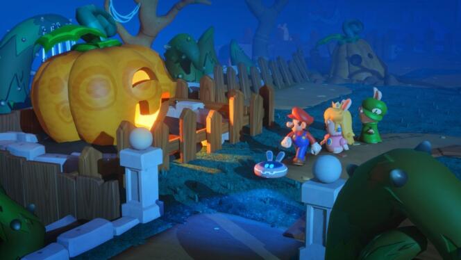 « Mario + The Lapins crétins » propose plusieurs environnements vaguement inspirés de l’univers de Mario.