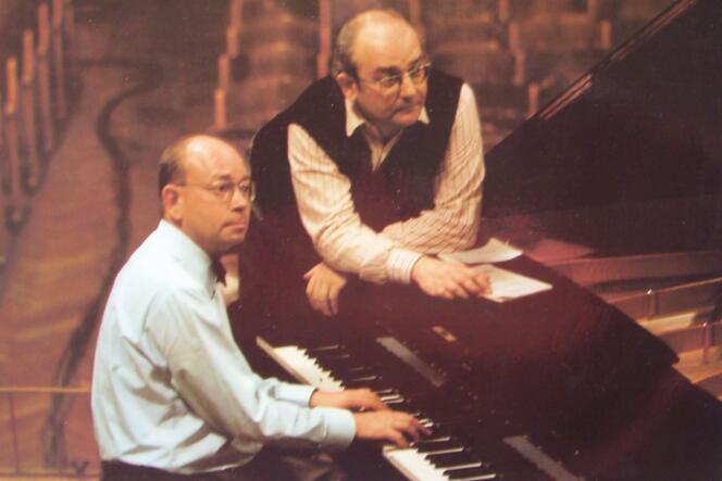 Pochette (détail) de l’un des albums consacrés par les frères Alfons et Aloys Kontarsky à Brahms.