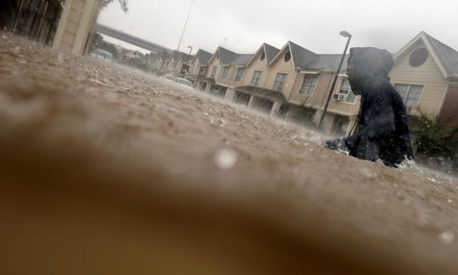 Dans les rues de Houston, au Texas, le 27 août 2017.