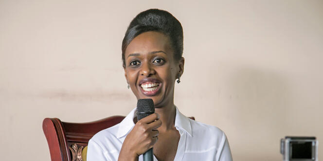 L’opposante rwandaise Diane Shima Rwigara lors d’une conférence de presse à Kigali, le 3 mai 2017.