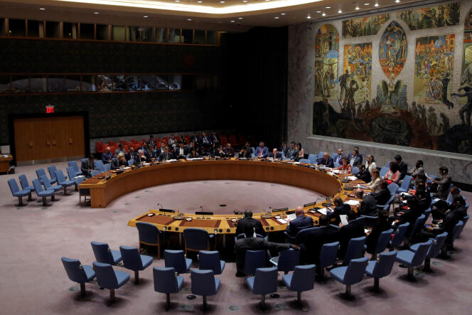 Le Conseil de sécurité des Nations unies, réuni à New York pour évoquer un lancement de missile par la Corée du Nord, le 29 août.