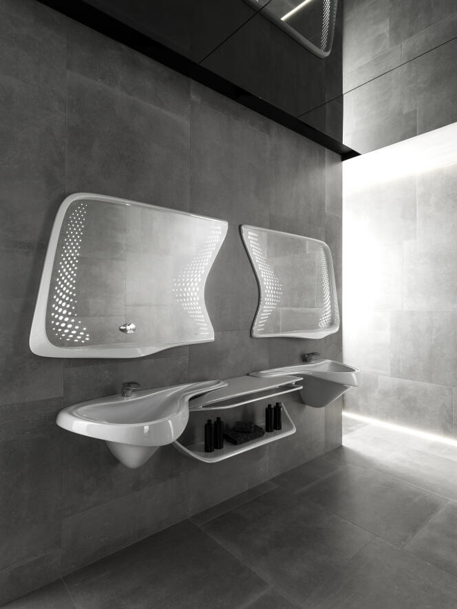 La collection Vitae de l’architecte Zaha Hadid pour Porcelanosa s’inspire de la fluidité de l’eau.