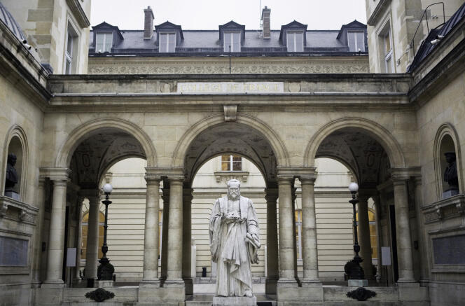 Vue du Collège de France, à Paris, l’une des composantes de Paris sciences et lettres, qui termine 72e du palmarès mondial des universités THE 2018.