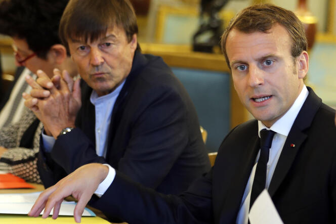 Nicolas Hulot et Emmanuel Macron, le 5 septembre, à l’Elysée.