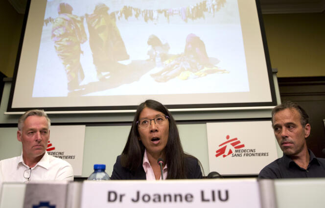 Joanne Liu, de l’ONG Médecins sans frontières, à Bruxelles, le 7 septembre 2017.