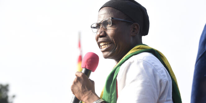 Le fondateur du Parti national panafricain Tikpi Atchadam lors d’une manifestation contre le régime de Faure Gnassingbé, le 6 septembre 2017, à Lomé.