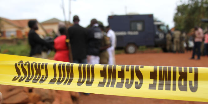 Une scène de crime à Kampala, en Ouganda, en mars 2017.
