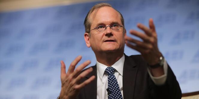 Lawrence Lessig, auteur du célèbre « Code Is Law » (« le code fait loi »), à Washington, en 2015.
