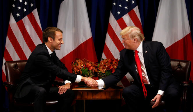 Donald Trump et Emmanuel Macron, le 18 septembre.
