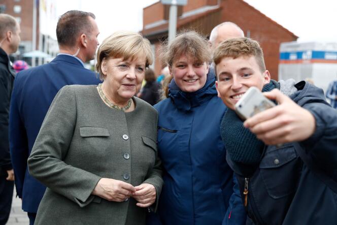 Angela Merkel le 20 septembre, en campagne électorale dans le nord de l’Allemagne.