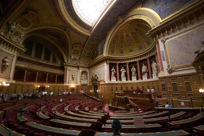 L’hémicycle du Sénat français, au sein du Palais du Luxembourg.