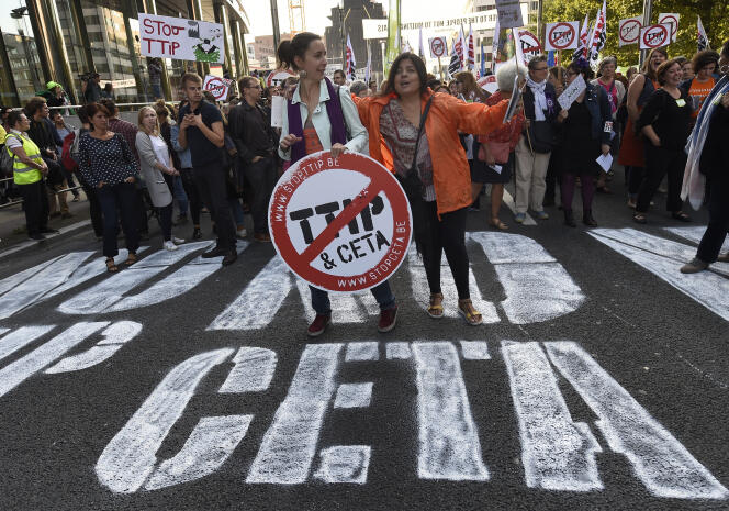 Manifestation contre le CETA en 2016.