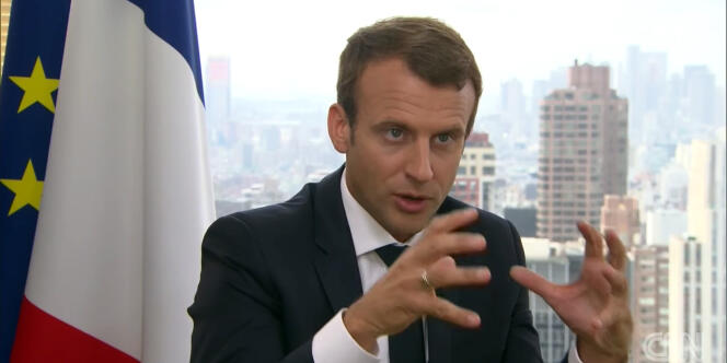 « A la découverte des ordonnances, apparaissent des sujets qui n’avaient pas été annoncés » (Photo: Emmanuel Macron lors de son interview par la journaliste Christiane Amanpour sur la chaîne CNN à New York le 19 septembre).
