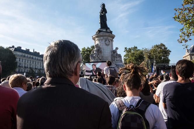 La manifestation des Insoumis contre la réforme du travail à Paris, le 23 septembre.
