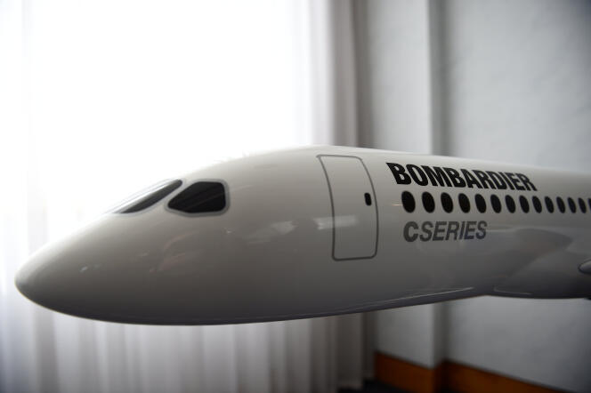 Une maquette d’avion Bombardier en Irlande du Nord.