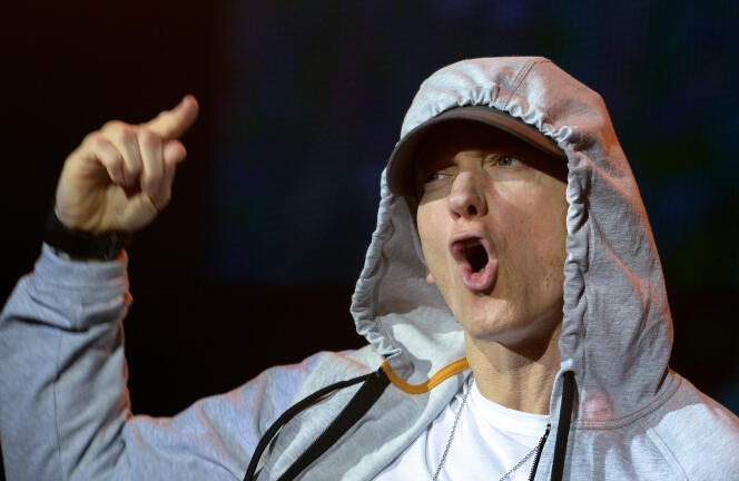 Eminem au Stade de France en Seine-Saint-Denis, le 22 août 2013.