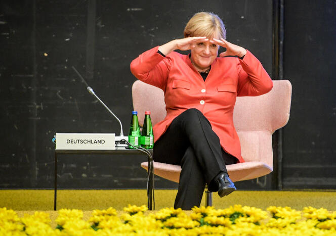 La chancelière allemande Angela Merkel, le 29 septembre en Estonie.