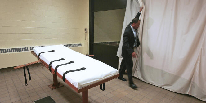 Une chambre d’exécution par injection létale dans une prison étasunienne.