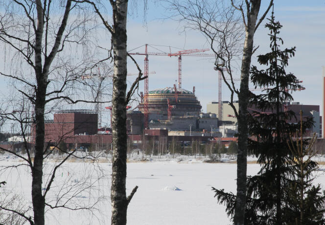 Le chantier de l’EPR d’Olkiluoto (sud-ouest de la Finlande), en mars 2010.