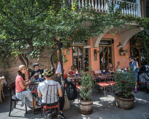 Le Café Leila, à Tbilissi.