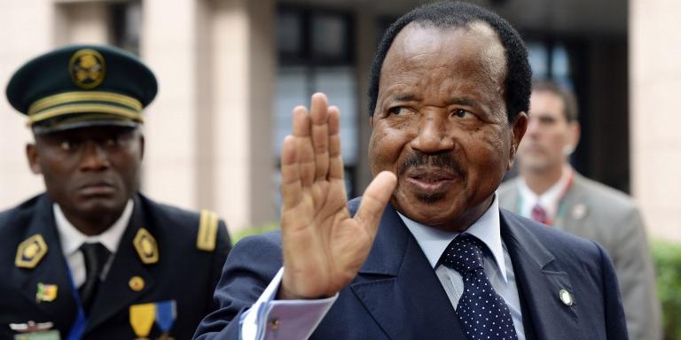 THIERRY CHARLIER/AFP Paul Biya lors du sommet Union européenne-Afrique à Bruxelles, en avril 2014.