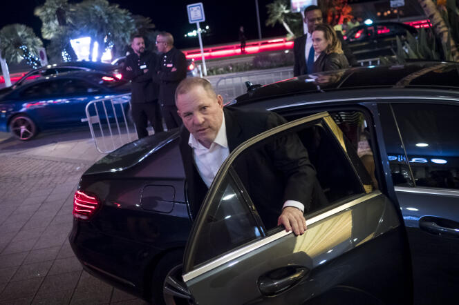 Harvey Weinstein à son arrivé à une soirée organisée lors du 69e Festival de Cannes, le 13 mai 2016.