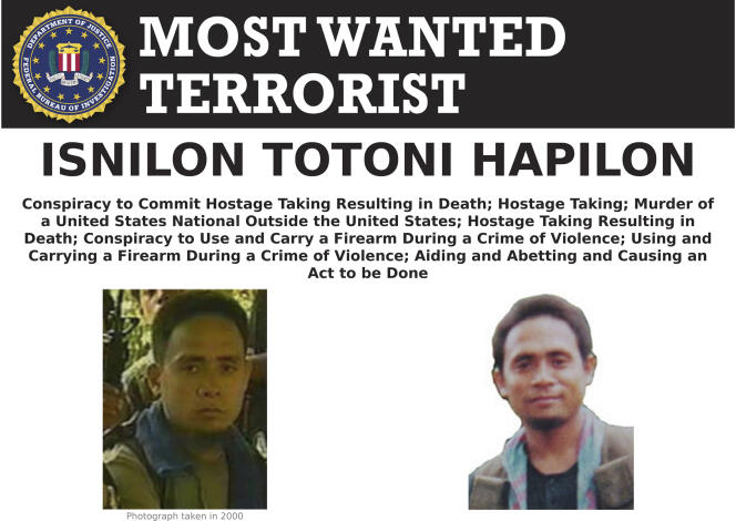 Des avis de recherche du FBI étaient diffusés pour retrouver Isnilon Hapilon.