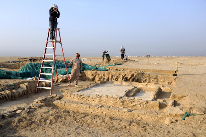 Fouilles archéologiques sur le site chrétien de ­Qousour, dans l’île de Faïlaka, au Koweït.