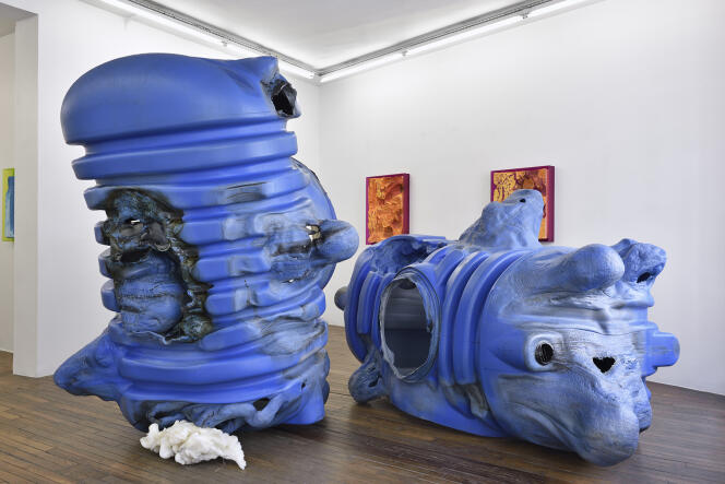 « La Grosse bleue » (2017), d’Anita Molinero. Galerie Thomas Bernard - Cortex Athletico, Paris, France2017.