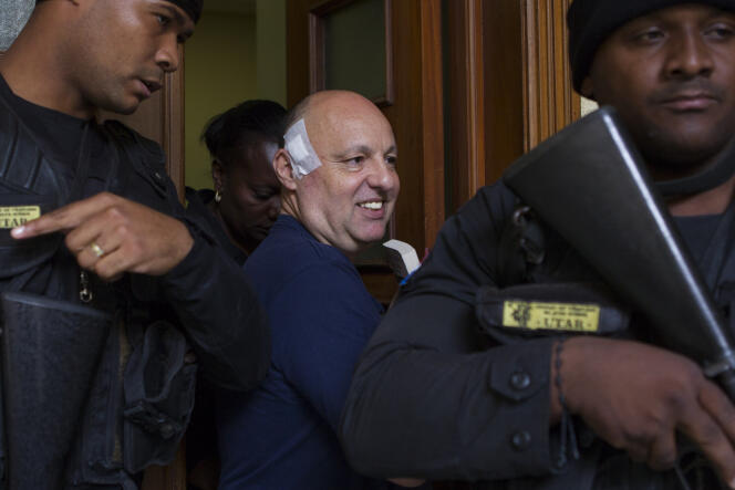 Christophe Naudin quitte la cour de Saint-Domingue, le 17 mai 2017.n