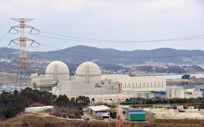 Chantier de construction des réacteurs nucléaires Shin-Kori 3 et 4, à Gori, près de Busan, en Corée du Sud, en 2013.