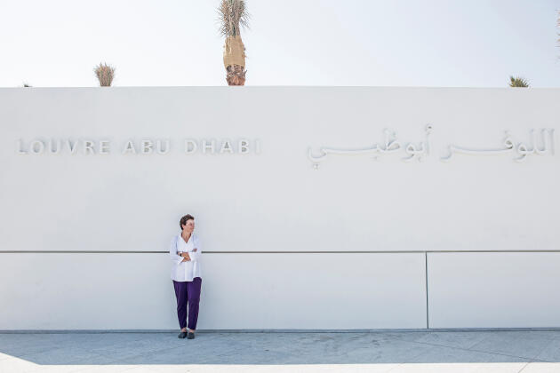 La première collaboration de l’architecte libanaise avec Jean Nouvel remonte à 1989. Ici, le 30 octobre 2017 à Abou Dhabi.
