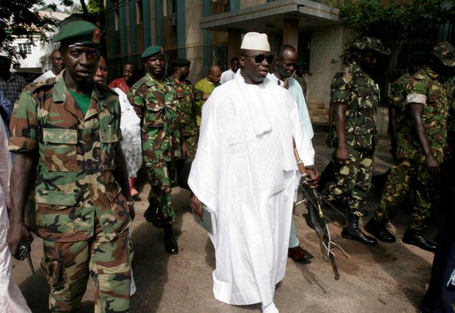L’ancien dictateur gambien, Yahya Jammeh, en septembre 2006 à Banjul.