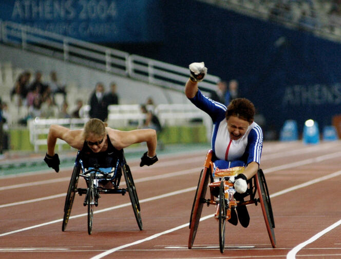 Onze fois championne paralympique, Tanni Grey-Thompson (ici lors des JO d’Athènes) a dénoncé les dérives du système de classification des athlètes paralympiques.
