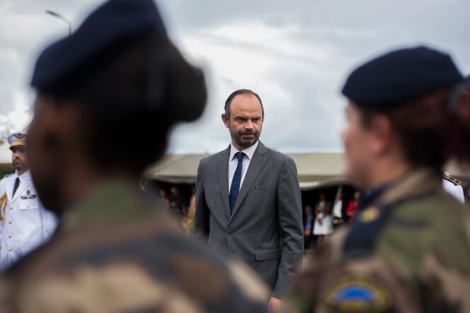 Edouard Philippe a félicité le régiment du service militaire adapté de Martinique (RSMA), à la base militaire du Lamentin.