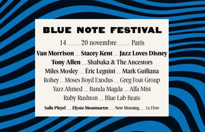 Affiche du Blue Note Festival, à Paris.