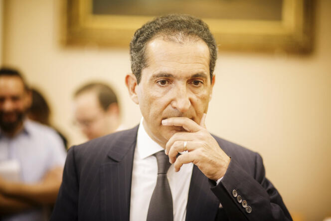 Patrick Drahi, PDG du groupe Altice, lors de son audition par la commission des affaires économiques du Senat, à Paris en 2016.