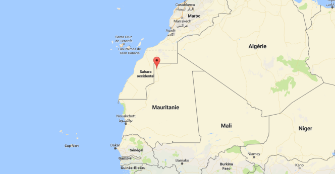 Le désert de Bir Moghreïn, dans le nord de la Mauritanie, où se trouve la prison qui retient deux militants anti-esclavagisme, à 1100 kilomètres de la capitale Nouakchott et de leurs familles.