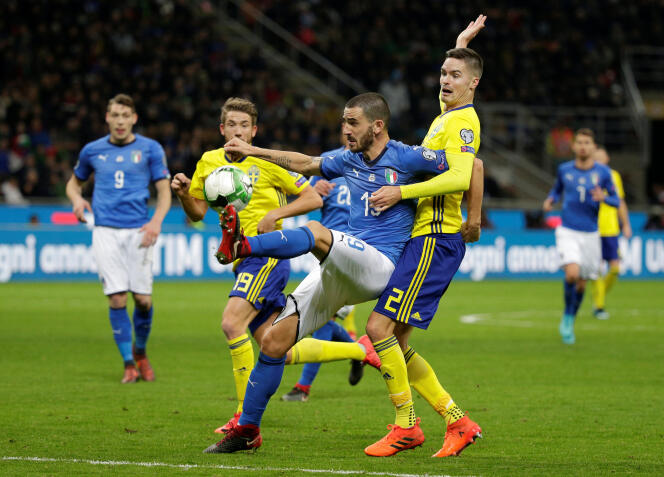La Suède s’est qualifiée pour le Mondial-2018 en allant faire match nul contre l’Italie (0-0), qui est du même coup éliminée, lundi à Milan en barrages retour, après avoir gagné le match aller 1-0.