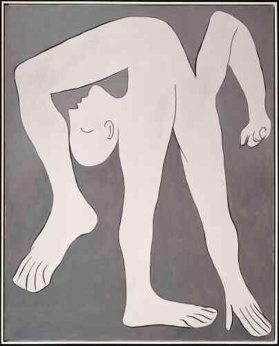 Lorsque à la fin des années 1920, Picasso emmène son fils Paulo au Cirque Medrano, il réalise une série d’œuvres autour du thème de l’acrobate. Ce motif lui permet d’observer et de mettre en valeur, dans son œuvre, les multiples possibilités de déformations et de métamorphose du corps humain en mouvement. Voilà un autre aspect de l’art de Picasso que Botero a particulièrement admiré. Pour lui, « tout artiste qui a quelque chose à dire est obligé de déformer la nature. L’art est déformation, il n’y a pas d’œuvre véritablement réaliste ».