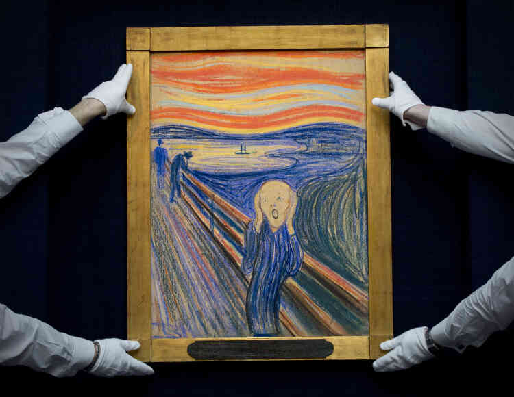 L’une des quatre versions du « Cri », un pastel réalisé en 1895 par le peintre norvégien Edvard Munch, a été adjugé, en mai 2012, 119,9 millions de dollars chez Sotheby’s, à New York.