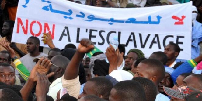 Manifestation contre l’esclavage, à Nouakchott, en Mauritanie, le 29 avril 2015.
