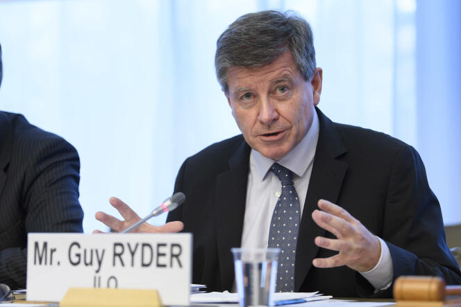 Le Britannique Guy Ryder, directeur général de l’Organisation internationale du travail (OIT), à Genève, le 22 novembre.